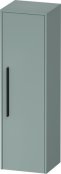 Duravit D-Code 1320 x 400mm 1 Door Right Opening Semi-Tall Cabinet w/ Black Handles - Fjord Green