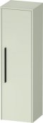 Duravit D-Code 1320 x 400mm 1 Door Right Opening Semi-Tall Cabinet w/ Black Handles - Pale Green