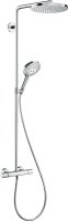 Hansgrohe Raindance Select S Showerpipe 240 1jet Powderrain with Thermostatic Shower Mixer - Chrome