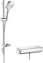 Hansgrohe Raindance Select E Shower System 120 3jet with Ecostat Select Thermostatic Mixer & Shower Rail 65cm - Chrome