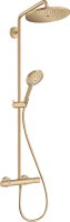 Hansgrohe Croma Select S Showerpipe 280 1jet Ecosmart with Thermostat & Hand Shower Raindance Select S 120 3jet - Brushed Bronze