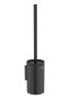 Roca Hotels Round Wall-Mounted Toilet Brush - Matt Black