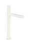 Roca Nu XL Basin Mixer with Stripe Handle - Gloss White