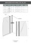 Coram 1050mm Sail Bath Screen with Panel - Chrome