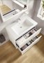 Roca Romea 800mm 2 Drawer Vanity Unit & Basin - White Satin