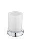 Roca Tempo Over Countertop Glass Tumbler - Chrome