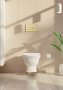 Vitra Loop Square Dual Flush Plate - Soft Gold