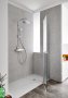 Roca Deck Thermostatic Shower Column with Shelf & Round Head - Chrome