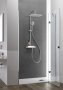 Roca Deck Thermostatic Shower Column with Shelf & Square Head - Chrome