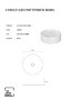 The White Space Geo Pattern 365mm Countertop Basin - White