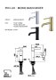 The White Space Pin Lux Mono Basin Mixer - Brushed Brass