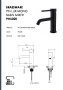 The White Space Pin Lux Mono Basin Mixer - Matt Black