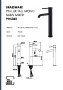 The White Space Pin Lux Tall Mono Basin Mixer - Matt Black