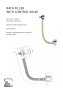 The White Space Bath Filler with Control Valve - Chrome