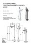 The White Space Veto Floorstanding Bath/Shower Mixer with Hose & Handset - Chrome