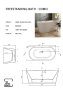 The White Space Como 1500 x 750mm Freestanding Bath