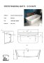 The White Space 1600 x 800mm D-Shaped Bath