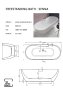 The White Space Senna 1800 x 745mm Freestanding Bath