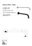 The White Space 300mm Brass Wall Arm - Chrome