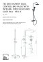 The White Space Yes Bar Shower System with Dual Control, Head & Slide Rail - Black