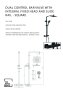 The White Space Yes Square Bar Shower System with Dual Control, Head & Slide Rail - Black