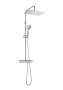 Roca Even-T Thermostatic Shower Column with Square Head - Chrome