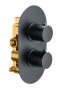 The White Space Lozenge Shape Single Outlet Thermostatic Shower Valve - Matt Black