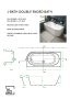 The White Space J-Bath 1650 x 725mm Double-Ended Left Hand Bath