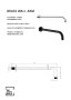 The White Space 300mm Brass Wall Arm - Black