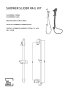 The White Space Shower Slider Rail Kit with Wall Elbow - Matt Black