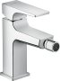 Hansgrohe Metropol Single Lever Bidet Mixer with Lever Handle & Push-Open Waste - Chrome