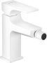 Hansgrohe Metropol Single Lever Bidet Mixer with Lever Handle & Push-Open Waste - Matt White