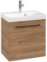 Villeroy & Boch Avento 530mm 1 Left Hand Door Vanity Unit with Black Handle - Oak Kansas