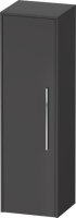 Duravit D-Code 1320 x 400mm 1 Door Left Opening Semi-Tall Cabinet - Matt Graphite