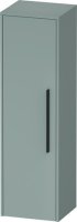 Duravit D-Code 1320 x 400mm 1 Door Left Opening Semi-Tall Cabinet w/ Black Handles - Fjord Green