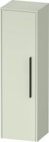 Duravit D-Code 1320 x 400mm 1 Door Left Opening Semi-Tall Cabinet  w/ Black Handles- Pale Green