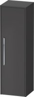 Duravit D-Code 1320 x 400mm 1 Door Right Opening Semi-Tall Cabinet - Matt Graphite