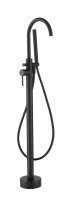 The White Space Pin Floorstanding Bath/Shower Mixer - Matt Black