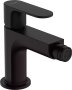 Hansgrohe Rebris S Single Lever Bidet Mixer with Pop-Up Waste Set - Matt Black