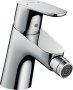 Hansgrohe Focus Single Lever Bidet Mixer with Push-Open Waste - Chrome