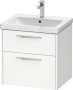 Duravit D-Code 584mm x 460mm 2 Drawer Wall Hung Vanity Unit - Matt White