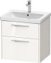 Duravit D-Code 584mm x 460mm 2 Drawer Wall Hung Vanity Unit - Gloss White