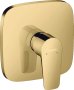 Hansgrohe Talis E Single Lever Manual Shower Mixer Soft Cube for Concealed Installation - Polished Gold-Optic