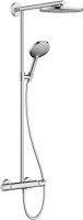 Hansgrohe Raindance Showerpipe 240 1jet Ecosmart with Thermostatic Shower Mixer - Chrome