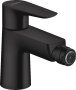 Hansgrohe Talis E Single Lever Bidet Mixer with Pop-Up Waste - Matt Black