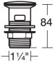 Ideal Standard Slotted Click Plug Basin Waste - Stock Clearance