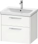 Duravit D-Code 634mm x 460mm 2 Drawer Wall Hung Vanity Unit - Matt White