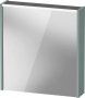 Duravit D-Code 650mm x 700mm Illuminated Left Opening Mirror Cabinet - Fjord Green