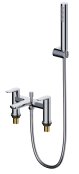 The White Space Stride Deck Mounted Bath/Shower Mixer - Chrome