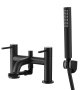 The White Space Pin Lux Deck Mounted Bath/Shower Mixer - Matt Black